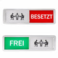 Magnet Privacy Sign for Office Door Sliding Indicator for Conference Room & Restroom, Vacant Occupied Sign, Frei/Besetzt, WC Frei/Besetzt
