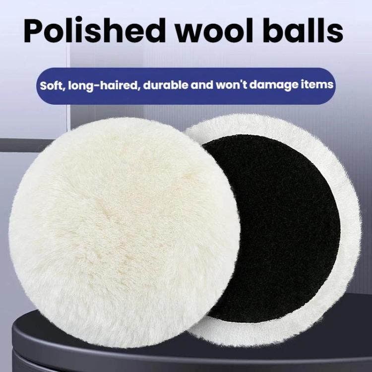 Wool Polishing Wheel Mirror Surface Buffing Stone Seam Car Detailing Waxing Self-Adhesive Pad For Angle Grinder, 3 inch 80mm, 4 inch 100mm, 5 inch 125mm, 6 inch 150mm, 7 inch 180mm