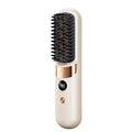 Portable Wireless Digital Display Hair Straightening Brush Negative Ion Hair Care Cordless Styling Comb
