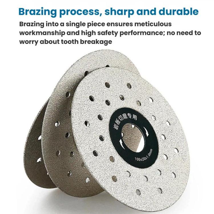 Sintered Stone Cutting Disc Ceramic Tile Trimming Dual-Use Flat Grinding Wheel, 100x20x1.0mm