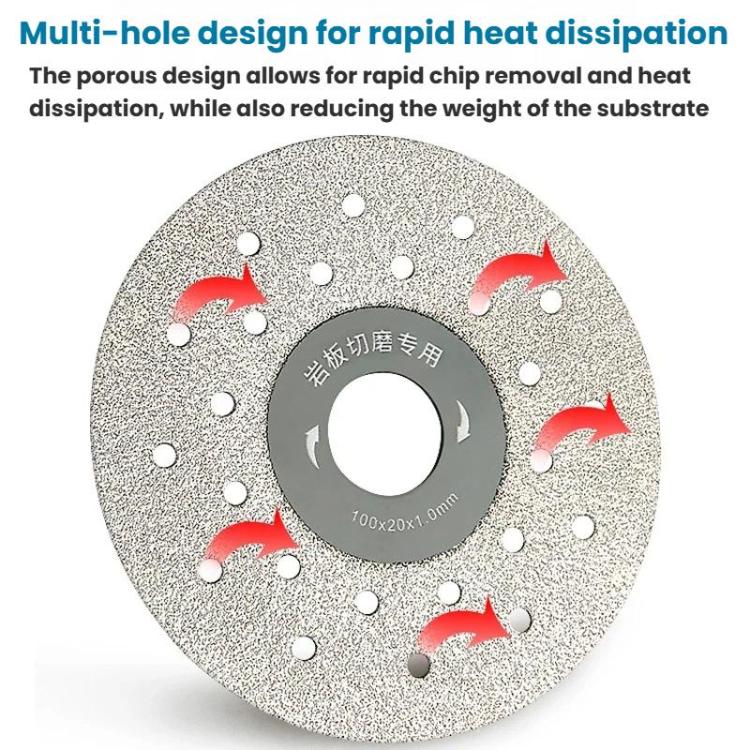 Sintered Stone Cutting Disc Ceramic Tile Trimming Dual-Use Flat Grinding Wheel, 100x20x1.0mm