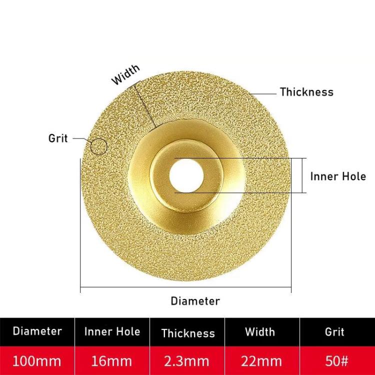 Diamond Cutting Disc Marble Brazed Cup Grinding Wheel Quartz Ceramic Tile Edge Grinding For Angle Grinder, Silver, Silver With Teeth, Gold, Gold With Teeth