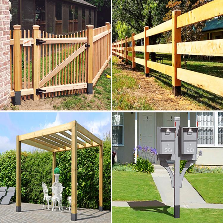 Adjustable Post Protector Metal Post Protection Kit For Wooden Mailboxes & Fences