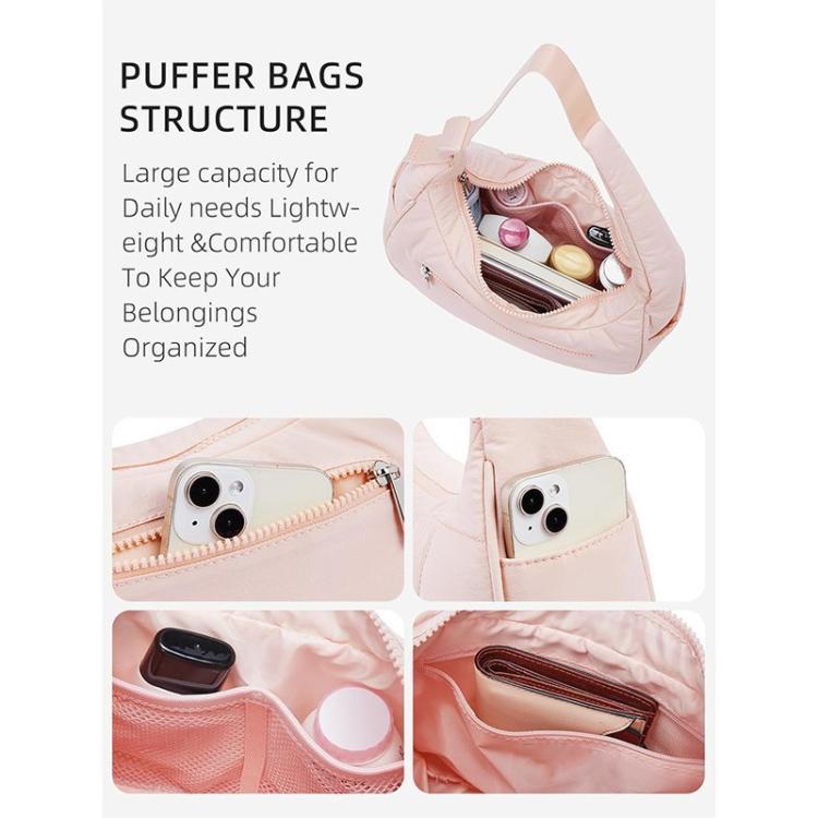 Women Single-shoulder Down Bag With Adjustable Shoulder Strap Handbag