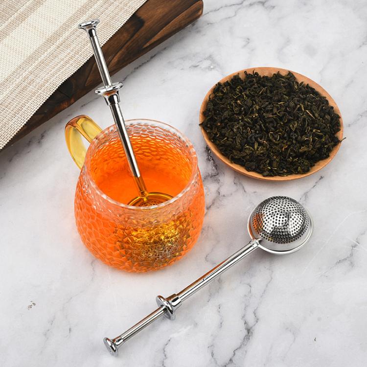 304 Stainless Steel Tea Strainer Round Telescopic Tea Infuser, LsCook Half-hole, LsCook Full-hole