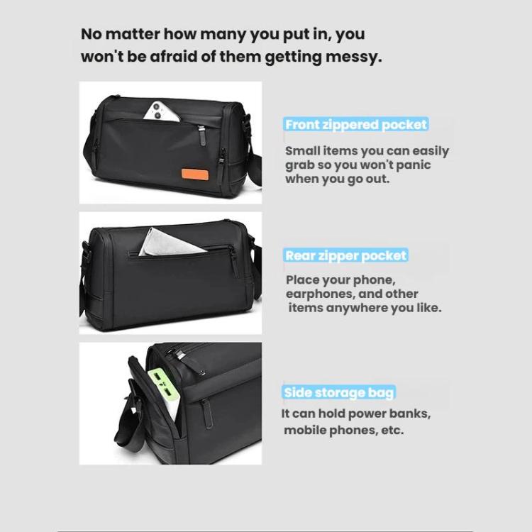 WEIXIER WD5624 Men Small Crossbody Bag Lightweight Messenger Bag with Multi-Pocket Design Waterproof & Anti-Scratch Shoulder Bag