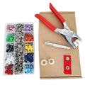 5-Claw Snap Buttons For Clothing Metal Snap Fastener Kit, 100 Hollow+100 Solid+Tools, 100 Hollow+100 Solid+15-Slot Storage Box, 50 Hollow+50 Solid+Tools, 50 Hollow+50 Solid+15-Slot Storage Box