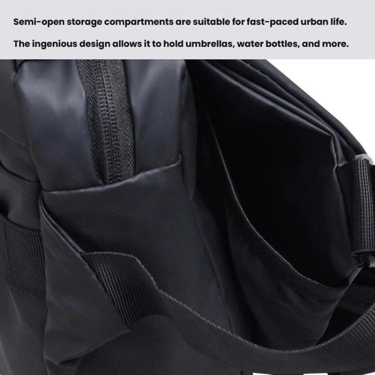 WEIXIER Large Capacity Messenger Bag for Men, Water Resistant Crossbody Shoulder Bag Multi-Pocket Briefcase with Luggage Strap