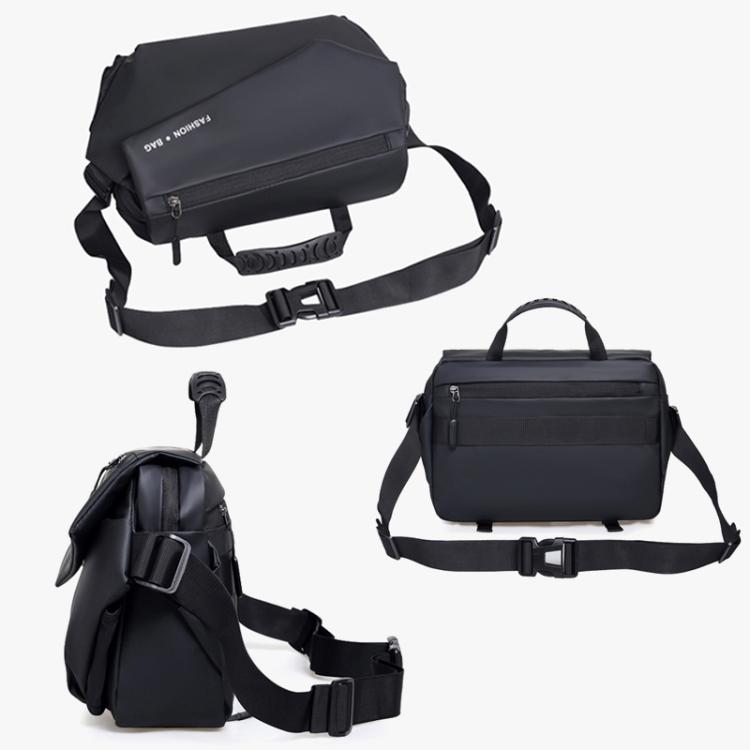 WEIXIER Large Capacity Messenger Bag for Men, Water Resistant Crossbody Shoulder Bag Multi-Pocket Briefcase with Luggage Strap