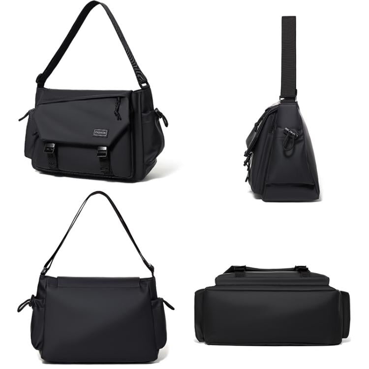 WEIXIER Multi-Pocket Crossbody Messenger Bag Water-Resistant Durable Techwear Satchel Shoulder Bag for Hiking Daily Work, Large, Small