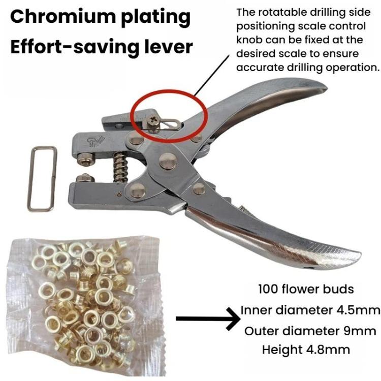 5mm Metal Eyelets For Clothing, Shoes & Belts, 10-Slot Storage Box, With Pliers Aircraft Packaging, With Pliers OPP Bag