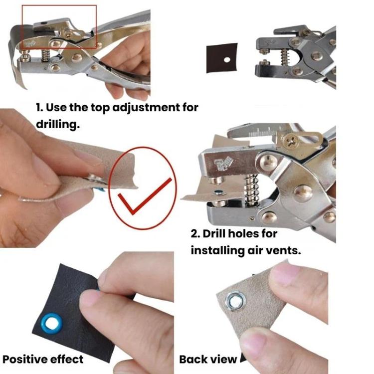 5mm Metal Eyelets For Clothing, Shoes & Belts, 10-Slot Storage Box, With Pliers Aircraft Packaging, With Pliers OPP Bag