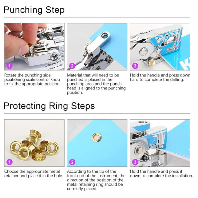 5mm Metal Eyelets For Clothing, Shoes & Belts, 10-Slot Storage Box, With Pliers Aircraft Packaging, With Pliers OPP Bag