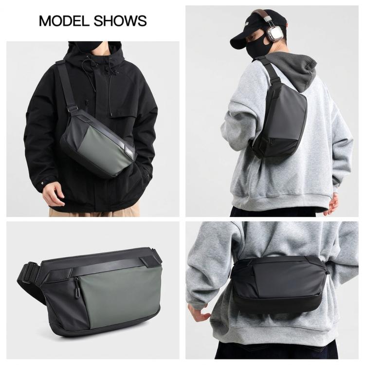 WEIXIER WD956 Men Waterproof Sling Bag Chest Shoulder Crossbody Bag Techwear Minimalist Waist Pack Fanny Pack