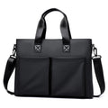 WEIXIER Men Briefcase Laptop Bag Waterproof Business Messenger Bag with Luggage Strap