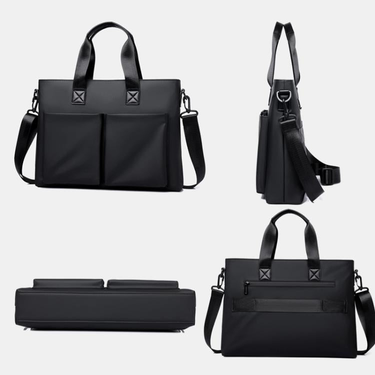 WEIXIER Men Briefcase Laptop Bag Waterproof Business Messenger Bag with Luggage Strap