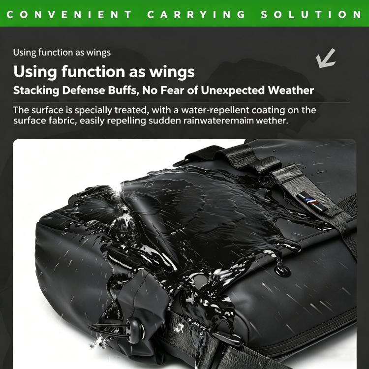 WEIXIER WD5628 Men Sling Bag Large Capacity Chest Pack With Magnetic Buckle, Expandable Bottom For Tripod