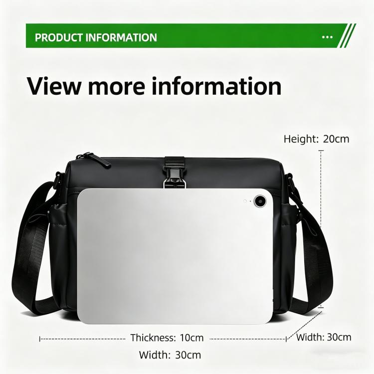 WEIXIER WD5628 Men Sling Bag Large Capacity Chest Pack With Magnetic Buckle, Expandable Bottom For Tripod