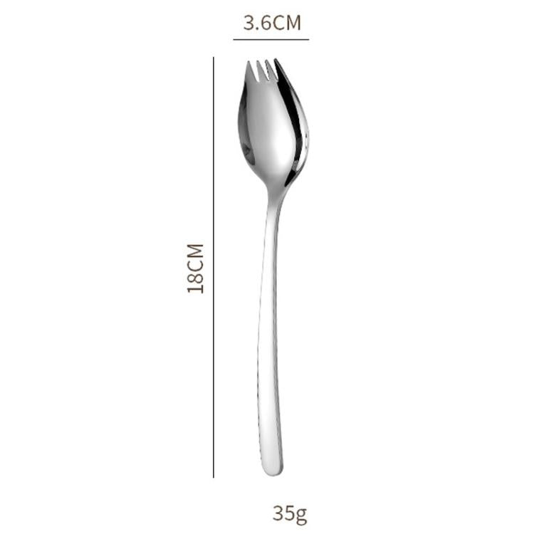 LsCook 304 Stainless Steel Salad Spoon Fork Instant Noodle Pasta Fork, Medium