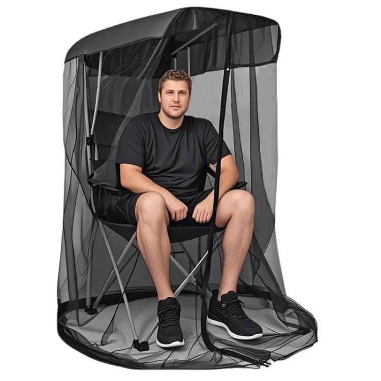 Outdoor Portable Waterproof Swing Mosquito Net Sunshade Mesh Net For Fishing & Patio Rocking Chairs, 82 x 89 x 160cm, 155 x 125 x 205cm, 185 x 125 x 205cm, 205 x 125 x 205cm