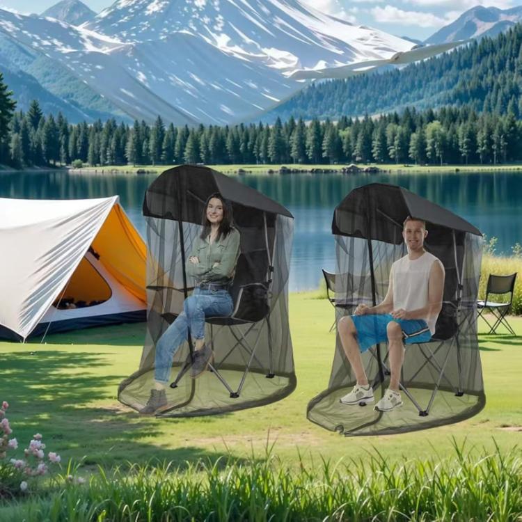 Outdoor Portable Waterproof Swing Mosquito Net Sunshade Mesh Net For Fishing & Patio Rocking Chairs, 82 x 89 x 160cm, 155 x 125 x 205cm, 185 x 125 x 205cm, 205 x 125 x 205cm