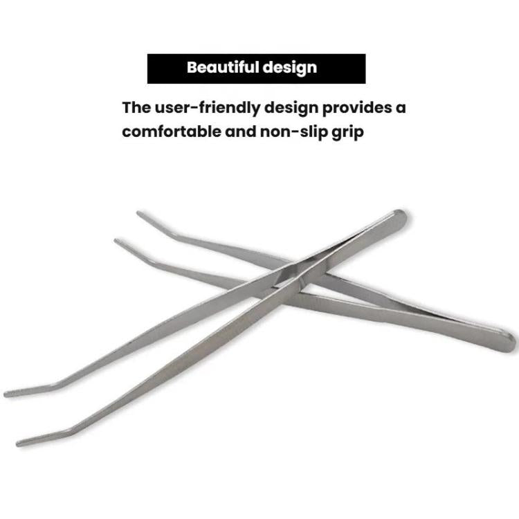 Extra Long Thick 401 Stainless Steel Tea Tongs Tea Tweezers, LsCook 20cm