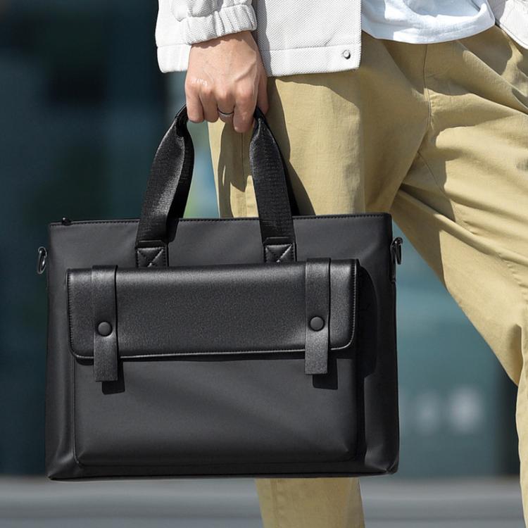 WEIXIER Mens Briefcase Laptop Bag 14 Inch Waterproof Business Messenger Bag Casual Tote Handbag with Luggage Strap