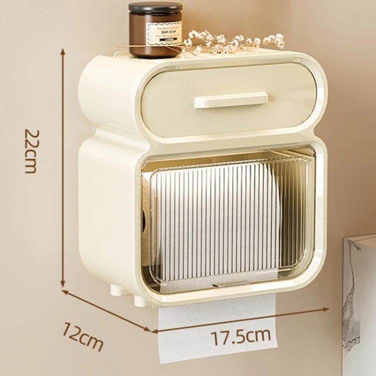 Waterproof Wall-Mounted Punch-Free Tissue Storage Rack For Bathroom & Washroom, Small White, Large White, Small White Gold, Large White Gold, Small Green, Large Green, Small Green Gold, Large Green Gold