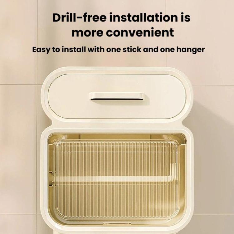 Waterproof Wall-Mounted Punch-Free Tissue Storage Rack For Bathroom & Washroom, Small White, Large White, Small White Gold, Large White Gold, Small Green, Large Green, Small Green Gold, Large Green Gold