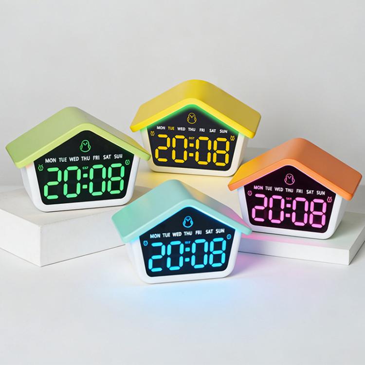 Atmosphere Cabin Digital Alarm Clock With 8-Color Night Light LED Desktop Clock With Snooze, DST, Adjustable Brightness