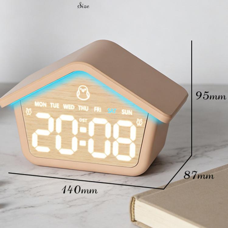 Atmosphere Cabin Digital Alarm Clock With 8-Color Night Light LED Desktop Clock With Snooze, DST, Adjustable Brightness