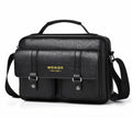 WEIXIER D1109 Mens Horizontal Briefcase Messenger Bag Waterproof PU Leather Shoulder Bag Handbag