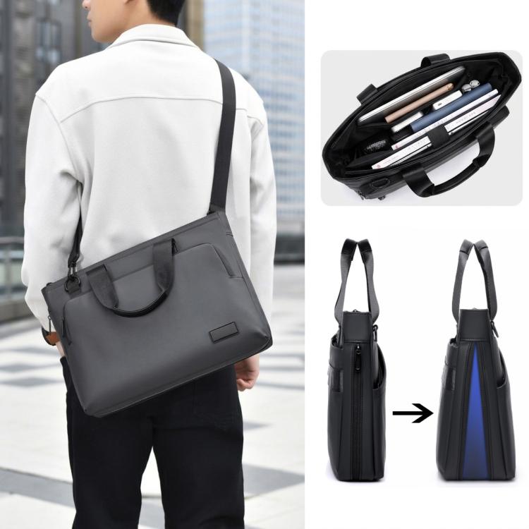 WEIXIER  WD5667 Expandable Laptop Briefcase for Men 15.6 Inch Water Resistant Business Messenger Bag