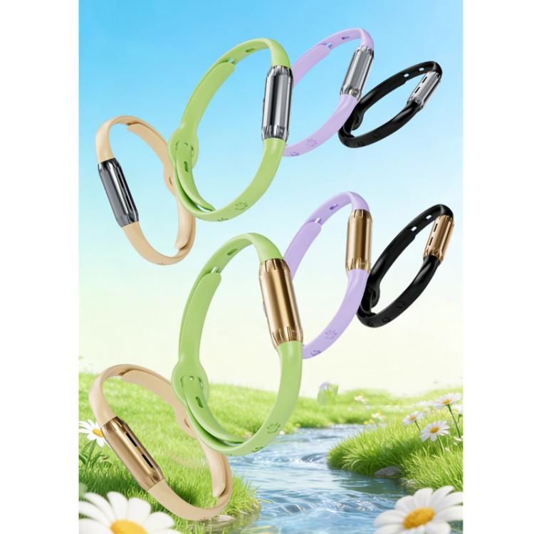 Portable Outdoor Plant Essential Oil Mosquito Repellent Bracelet, Rose Gold With Green, Rose Gold With Purple, Rose Gold With Beige, Rose Gold With Black, Gunmetal Gray With Green, Gunmetal Gray With Purple, Gunmetal Gray With Beige                    ...