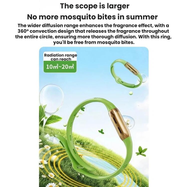 Portable Outdoor Plant Essential Oil Mosquito Repellent Bracelet, Rose Gold With Green, Rose Gold With Purple, Rose Gold With Beige, Rose Gold With Black, Gunmetal Gray With Green, Gunmetal Gray With Purple, Gunmetal Gray With Beige                    ...