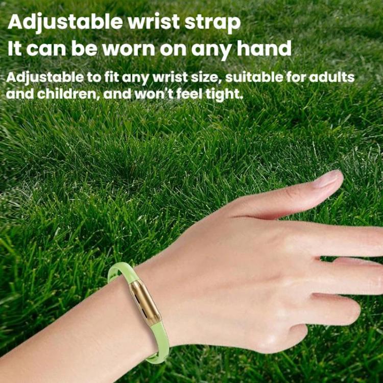 Portable Outdoor Plant Essential Oil Mosquito Repellent Bracelet, Rose Gold With Green, Rose Gold With Purple, Rose Gold With Beige, Rose Gold With Black, Gunmetal Gray With Green, Gunmetal Gray With Purple, Gunmetal Gray With Beige                    ...