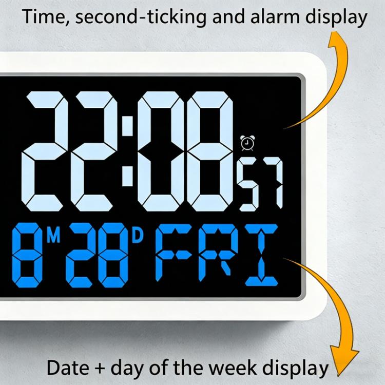 Digital Wall Clock with Wireless Outdoor Sensor Indoor Outdoor Temperature and Humidity Monitor
