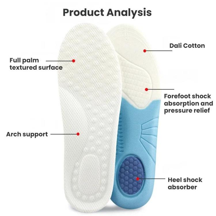 Soft Shock-Absorbing Non-Slip Wear-Resistant Customizable Sports Insoles, 20-25, 26-31, 30-33, 34-37