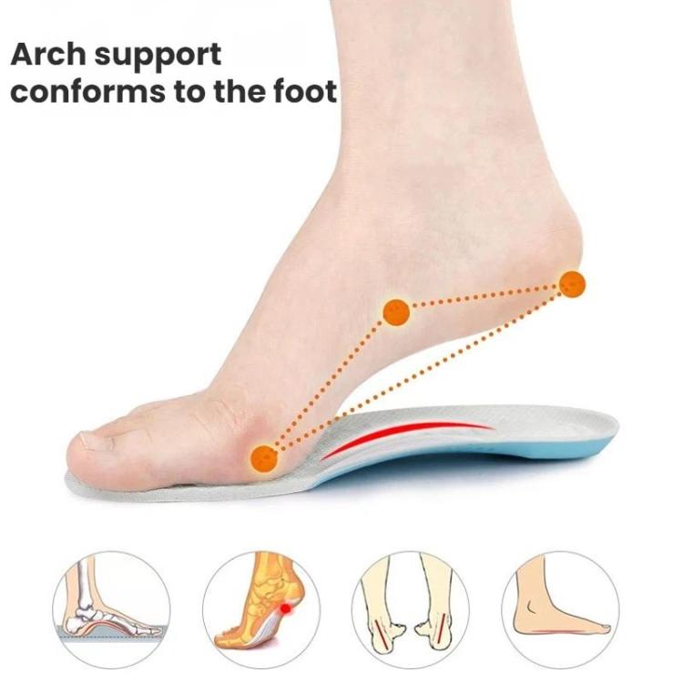 Soft Shock-Absorbing Non-Slip Wear-Resistant Customizable Sports Insoles, 20-25, 26-31, 30-33, 34-37