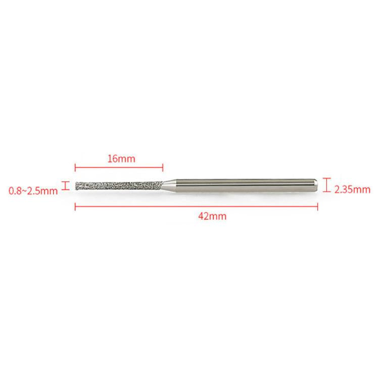 Carborundum Drill Bit Jade Emerald Agate Drill Bit Extended Diamond Grinding Bit, 0.8mm, 1.0mm, 1.2mm, 1.5mm, 1.8mm, 2.0mm, 2.5mm