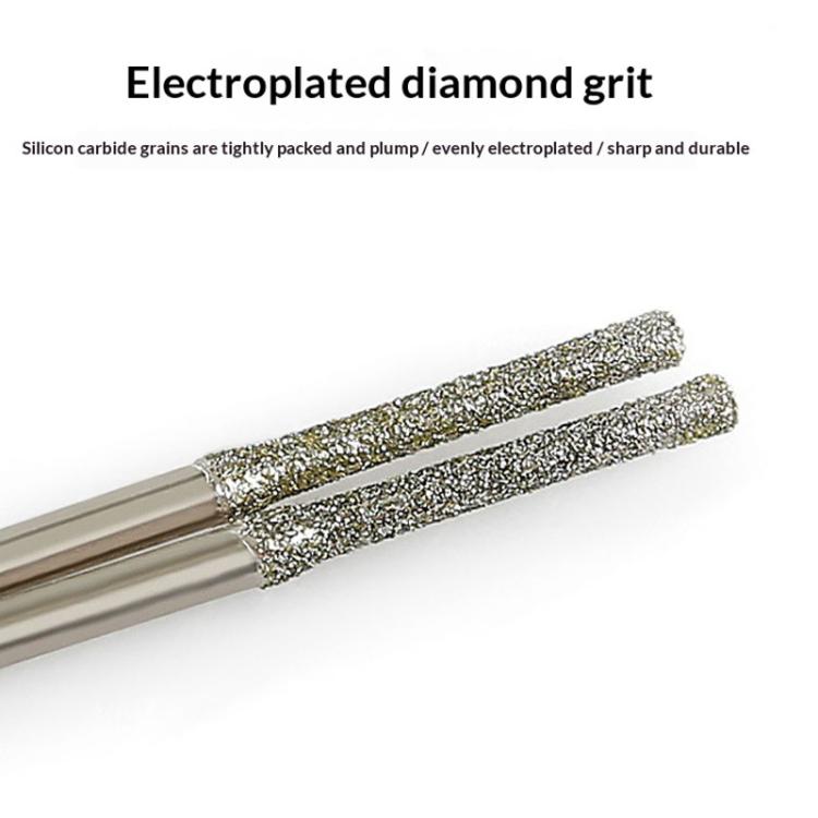 Carborundum Drill Bit Jade Emerald Agate Drill Bit Extended Diamond Grinding Bit, 0.8mm, 1.0mm, 1.2mm, 1.5mm, 1.8mm, 2.0mm, 2.5mm