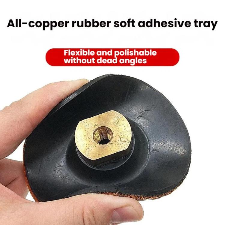Flexible Bendable Rubber Grinding Head Soft-Joint Angle Grinder Adhesive Disc, 3 inch 8cm M10, 3 inch 8cm M14, 3 inch 8cm M16, 4 inch 10cm M10, 4 inch 10cm M14, 4 inch 10cm M16