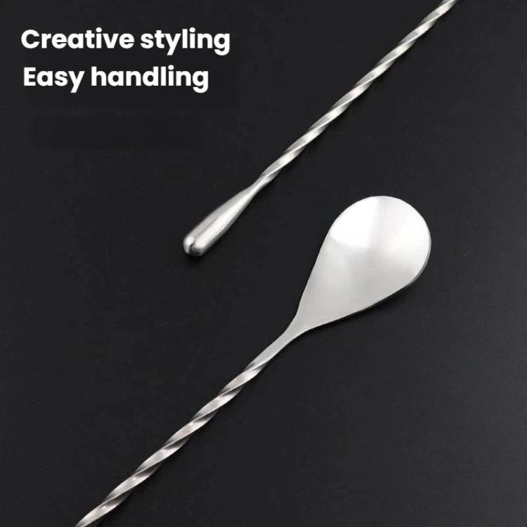 304 Stainless Steel Long-Handled Stirrer Coffee Milk Tea Spoon, LsCook 30cm