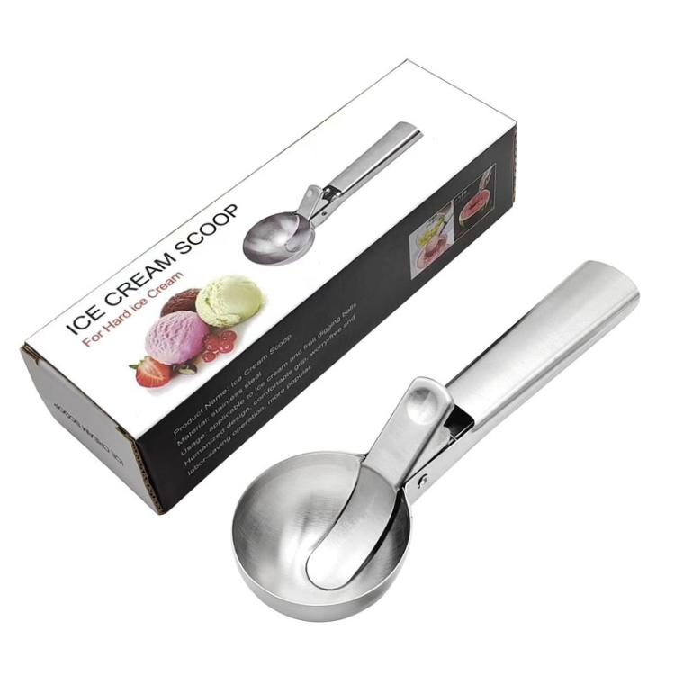 LsCook Stainless Steel Dual-Purpose Ice Cream Scoop Fruit Ball Scoop