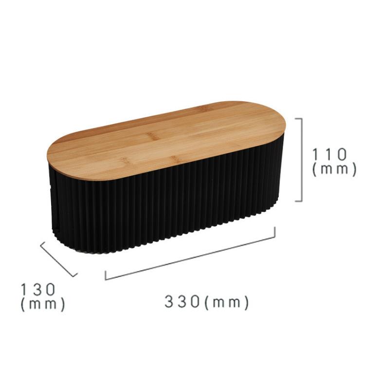 Desktop Wire Management Cable Box Power Socket & Power Cord Storage Cover Box, White, Blue, White With Wood Cover, Black With Wood Cover