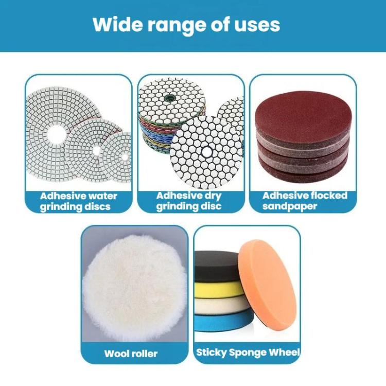 Wet Grinding Discs With Adhesive Backing Aluminum Alloy Suction Cup Self-Adhesive Trays Angle Grinder Heads, 3mm Thickness 3 inch 8cm M10 Hole, 3mm Thickness 3 inch 8cm M14 Hole, 3mm Thickness 4 inch 10cm M10 Hole, 3mm Thickness 4 inch 10cm M14 Hole   ...