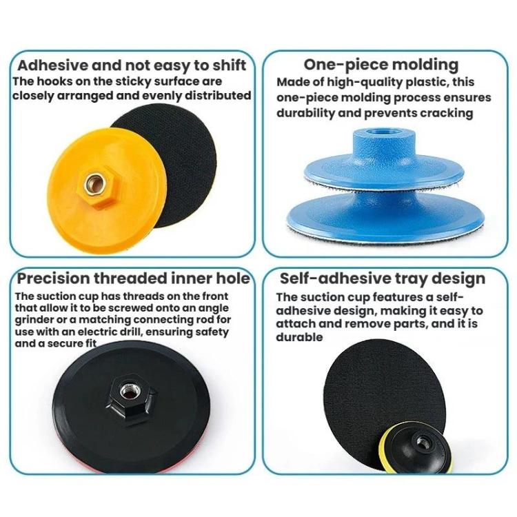 Wet / Dry Grinding Discs Stone Polishing Discs Self-Adhesive Disc Adapters, 8cm M10 Hole Orange Without Sponge, 10cm M10 Hole Orange Without Sponge, 8cm M10 Hole Black Thin Sponge, 10cm M10 Hole Black Thin Sponge, 10cm M14 Hole Black Thin Sponge       ...