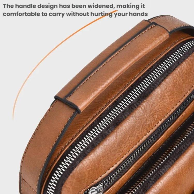 WEIXIER D1107 Men Vertical Crossbody Bag PU Leather Shoulder Bag