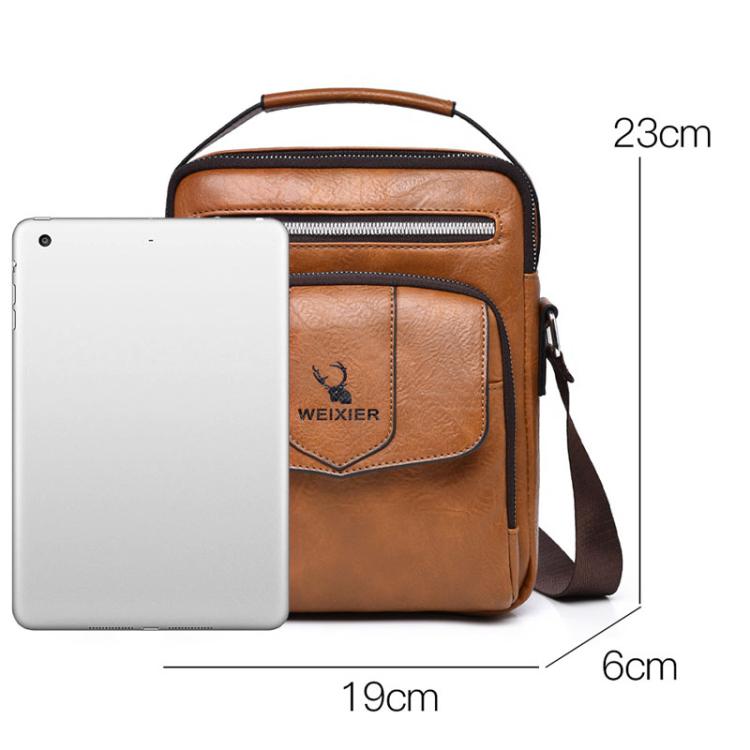 WEIXIER D1105 Men Business Shoulder Bag Retro Commuter Casual Handbag