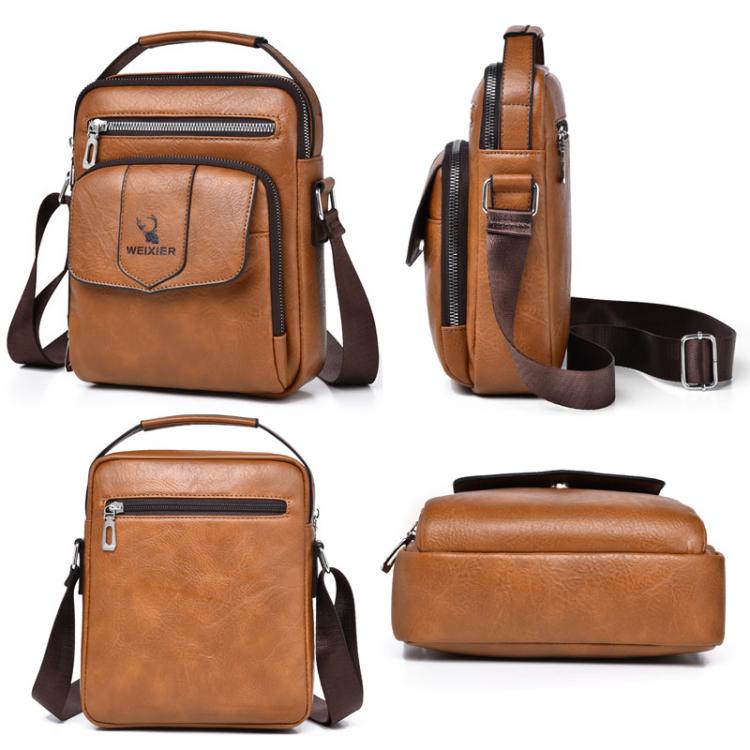 WEIXIER D1105 Men Business Shoulder Bag Retro Commuter Casual Handbag